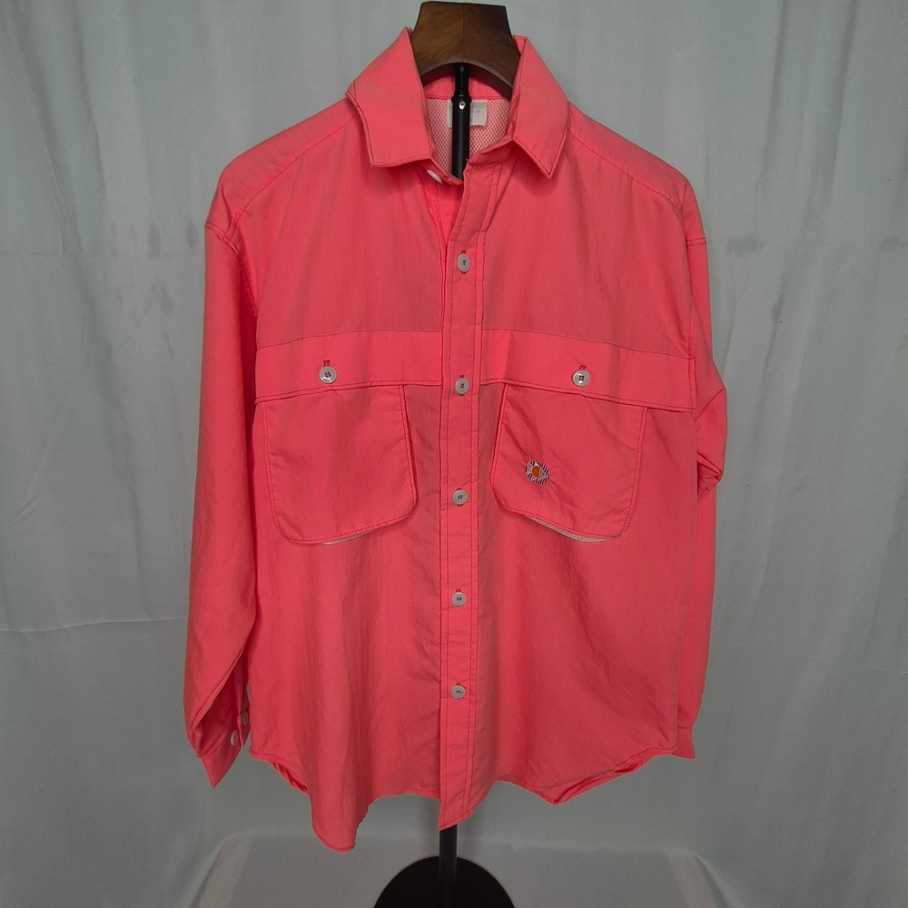 Vintage 10X Hunting Fishing Shirt Neon Pink Unisex Small Gorpcore Made in USA